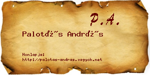 Palotás András névjegykártya