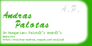 andras palotas business card